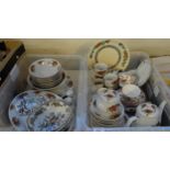 Two boxes of mostly china to include: Royal Norfolk rose design coffee ware with coffee pot,