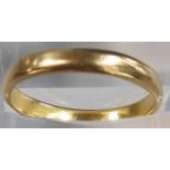 22ct gold wedding band. 2.8g approx. Size N. (B.P. 21% + VAT)