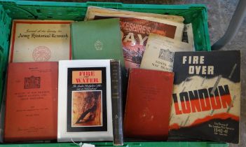 Collection of books and ephemera related to military history to include: various notes and manuals