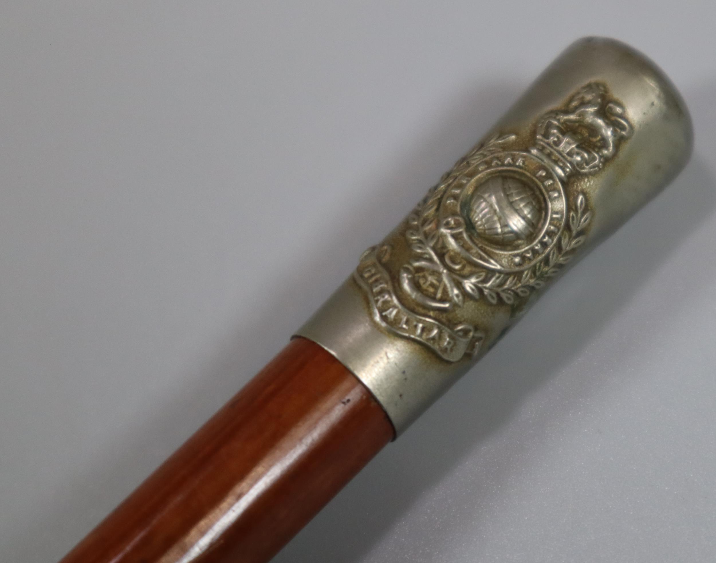 Royal Marine military swagger stick with white metal terminal. (B.P. 21% + VAT) - Image 2 of 2