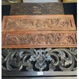 Collection of rectangular carved wooden panels/pediments. (5) (B.P. 21% + VAT)