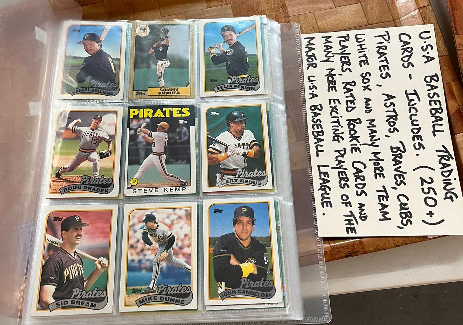 Collection of American Baseball trading cards to include: Pirates, Astros, Braves, Cubs, White Sox