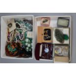 Jewellery box of costume jewellery to include: brooches, chains, necklaces, bangles etc. (B.P. 21% +
