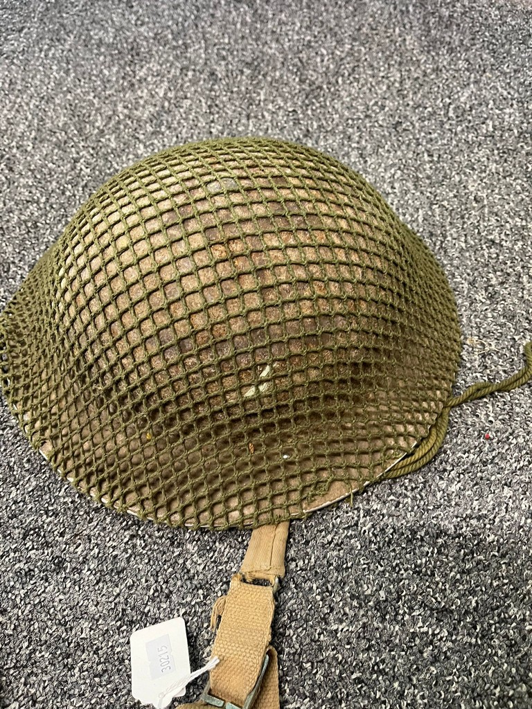 WWII British helmet dated 1939, owned by 569987 Sgt Clarke. (B.P. 21% + VAT) - Image 3 of 6