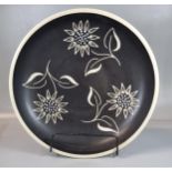 Soholm Pottery, hand painted ceramic charger. Made in Denmark. 32cm diameter approx. (B.P. 21% +