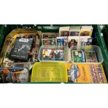 Large collection of Baseball Trading Cards, Star Wars Cards, Trump Cards, tin of Match Attack