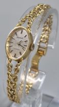 18ct gold ladies Tissot Stylist wristwatch. 23g approx. (B.P. 21% + VAT)