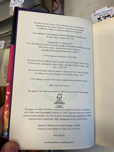 Rowling, JK, collection of 'Harry Potter' hardback first editions with dust jackets to include: ' - Image 7 of 9