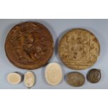 Group of wax and other moulded intaglios, two appearing to be for Royal Seals. (B.P. 21% + VAT)