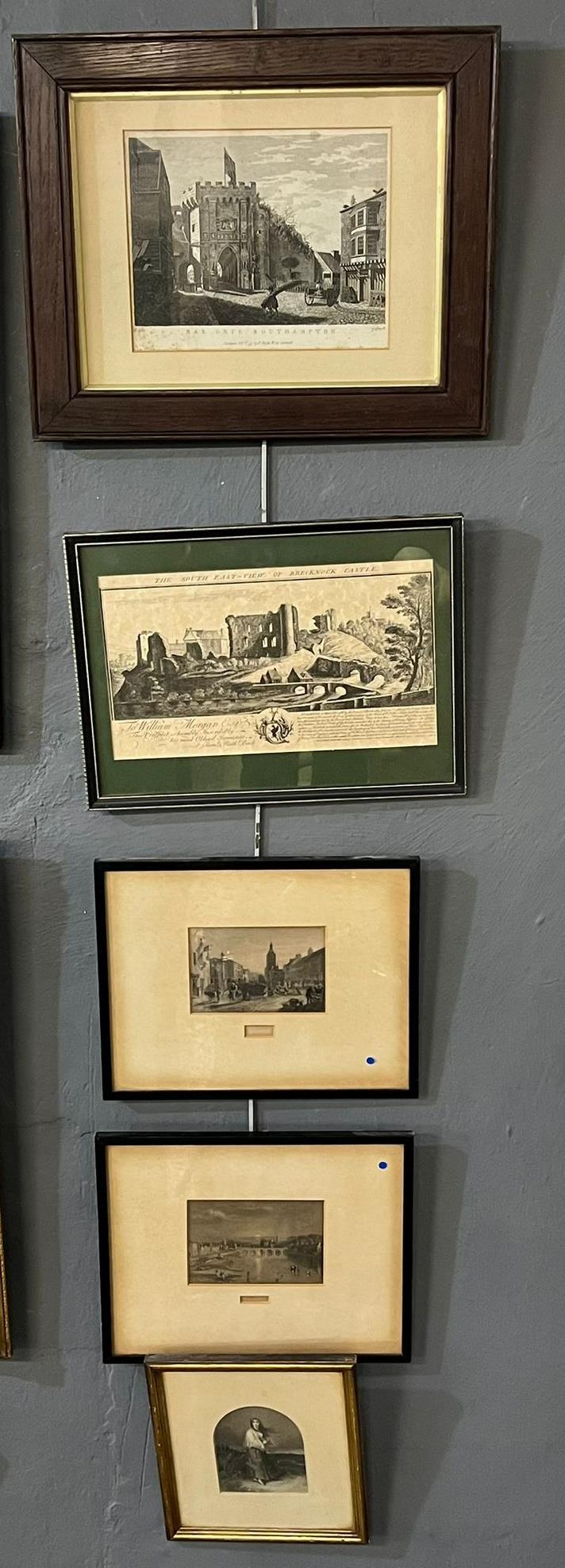 Group of assorted engravings, mezzotints and other prints, being landscapes with figures, - Image 2 of 2