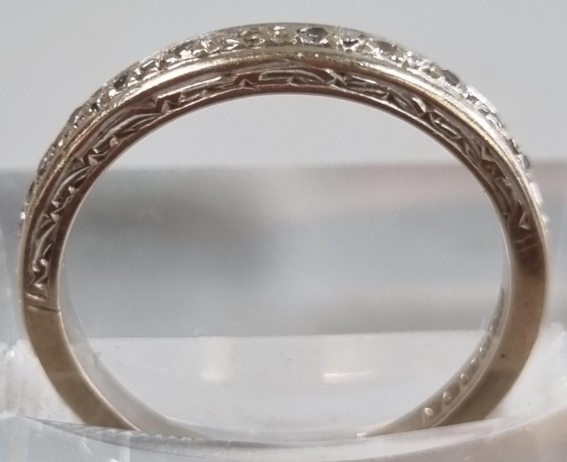 18ct white gold diamond half eternity ring. 3g approx. Size L. (B.P. 21% + VAT) - Image 3 of 4