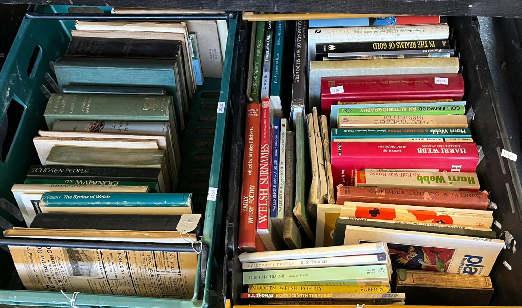 Large collection of topographical books, mainly relating to Wales, soft and hardbacks, various. Four