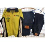 Suzuki World Rally Team small sized logo fleece jacket together with two pairs of original Levi