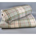 Two similar multi-coloured checked Welsh blankets. (2) (B.P. 21% + VAT)