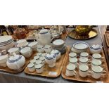 Nine trays of Wedgwood 'Kingsbridge' design dinner, coffee and teaware to include: coffee pot,