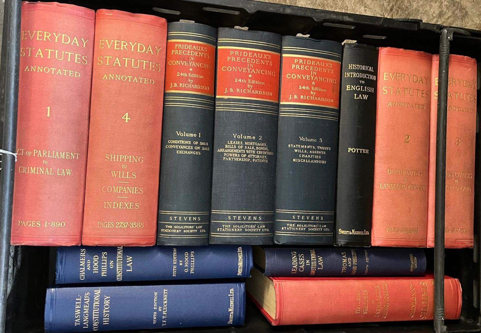 Large collection of Legal books on Case Law and Statutes. Four crates. (4) (B.P. 21% + VAT) - Image 2 of 2