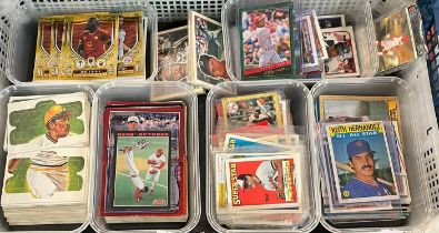 Large collection of USA Baseball and Football trading cards to include: Puzzle Cards, Keith