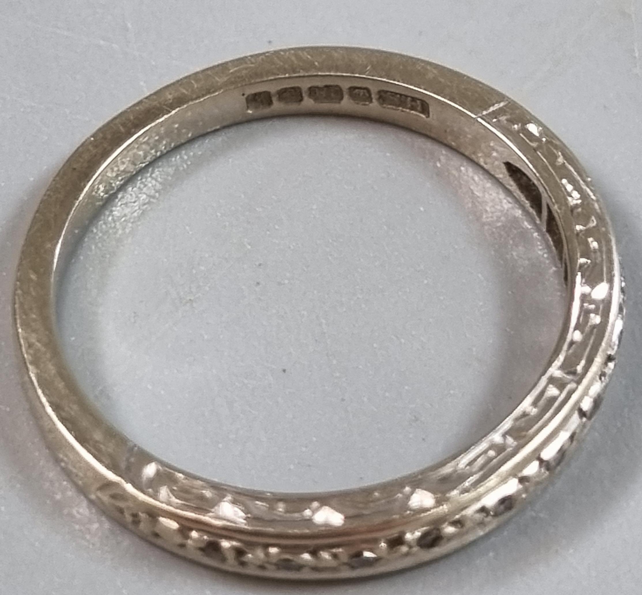 18ct white gold diamond half eternity ring. 3g approx. Size L. (B.P. 21% + VAT) - Image 4 of 4