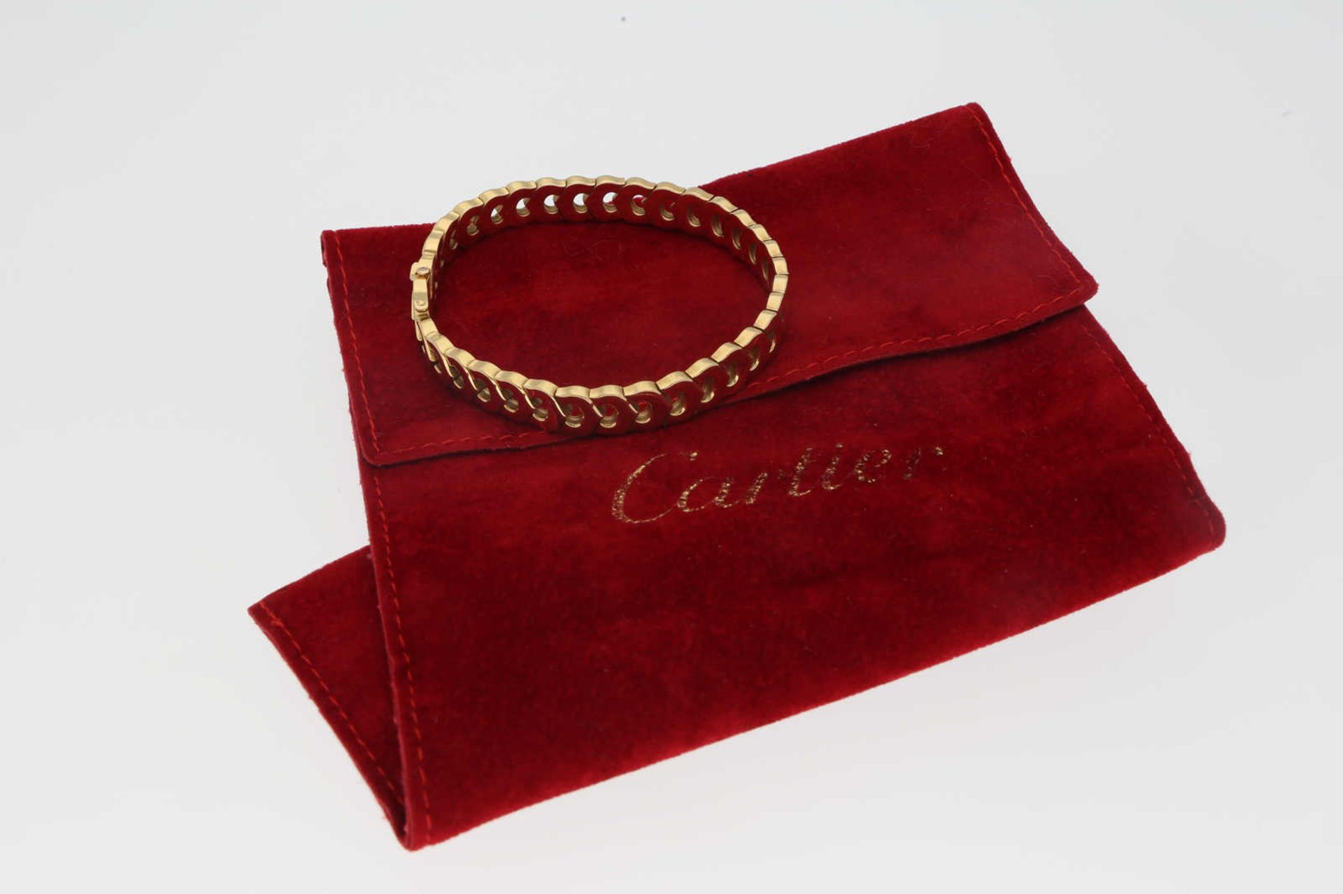 CARTIER Bracelet Cartier "C de Cartier" Bracelet in Gelbgold 18K, Länge 17,5 cm, Breite 8,3 mm, 36,2 - Bild 4 aus 4