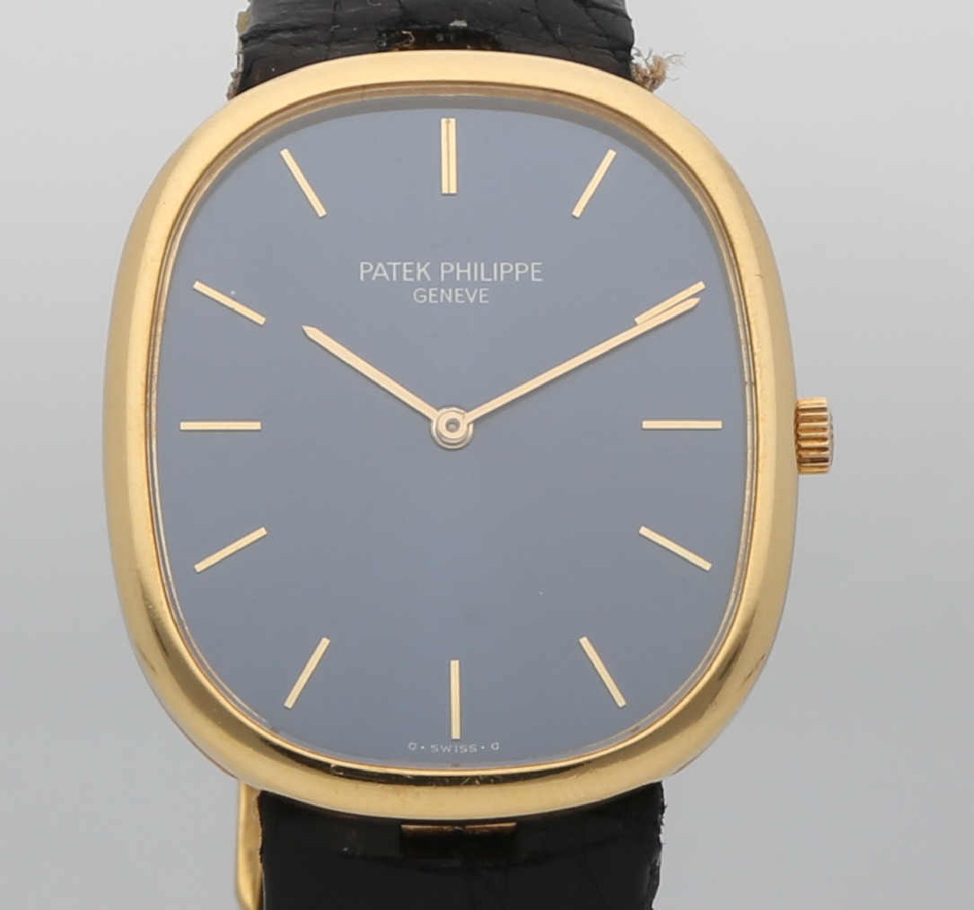 PATEK PHILIPPE Ellipse, Gelbgold 18K, Durchmesser 30x33 mm, Gehäuse Zifferblatt Blaugold mit - Bild 2 aus 3