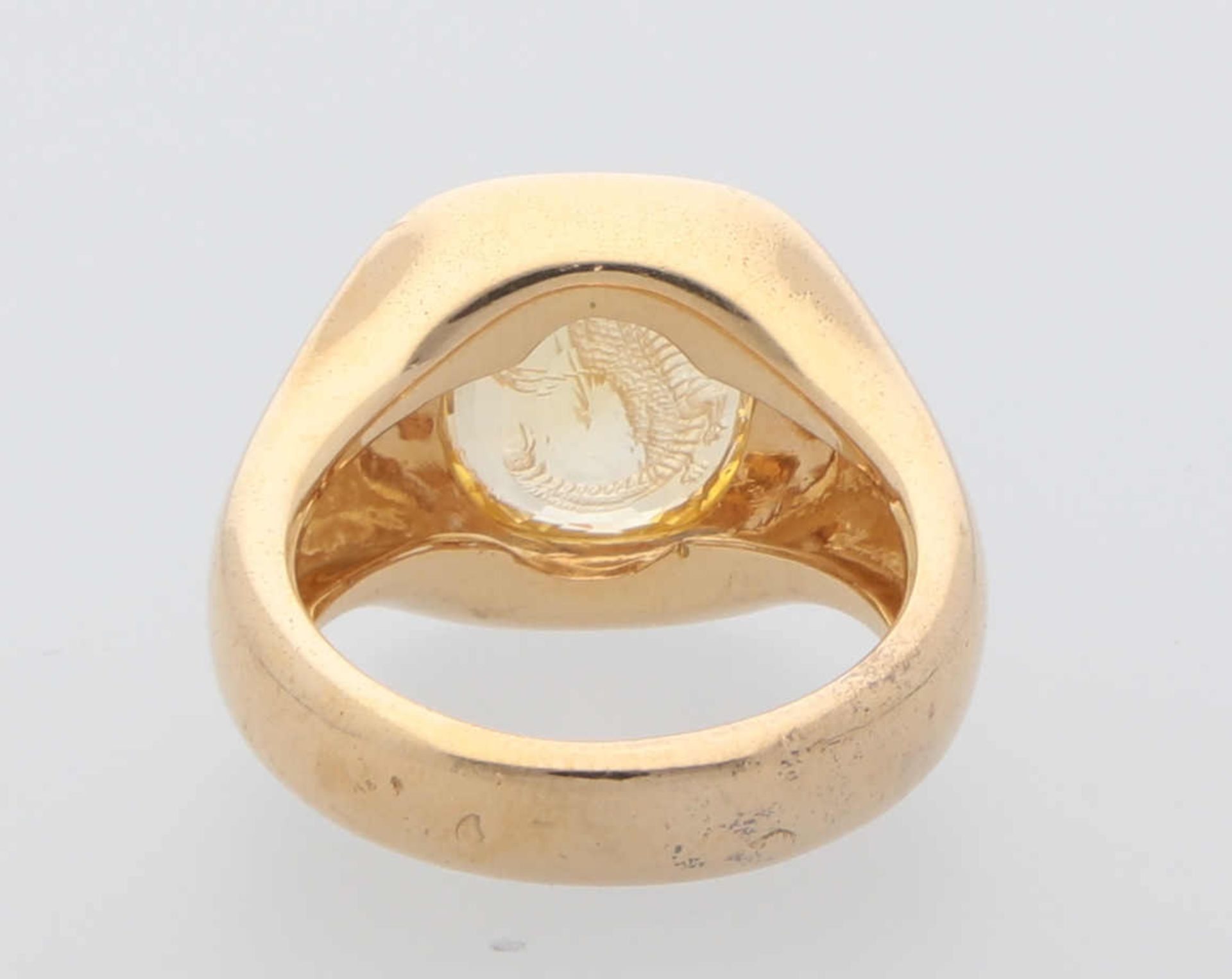 VERNEY-Ring Feine Juwelierskunst von Verney Paris, edler Ring mit gelbem Saphir von ca. 7 ct im - Bild 3 aus 4