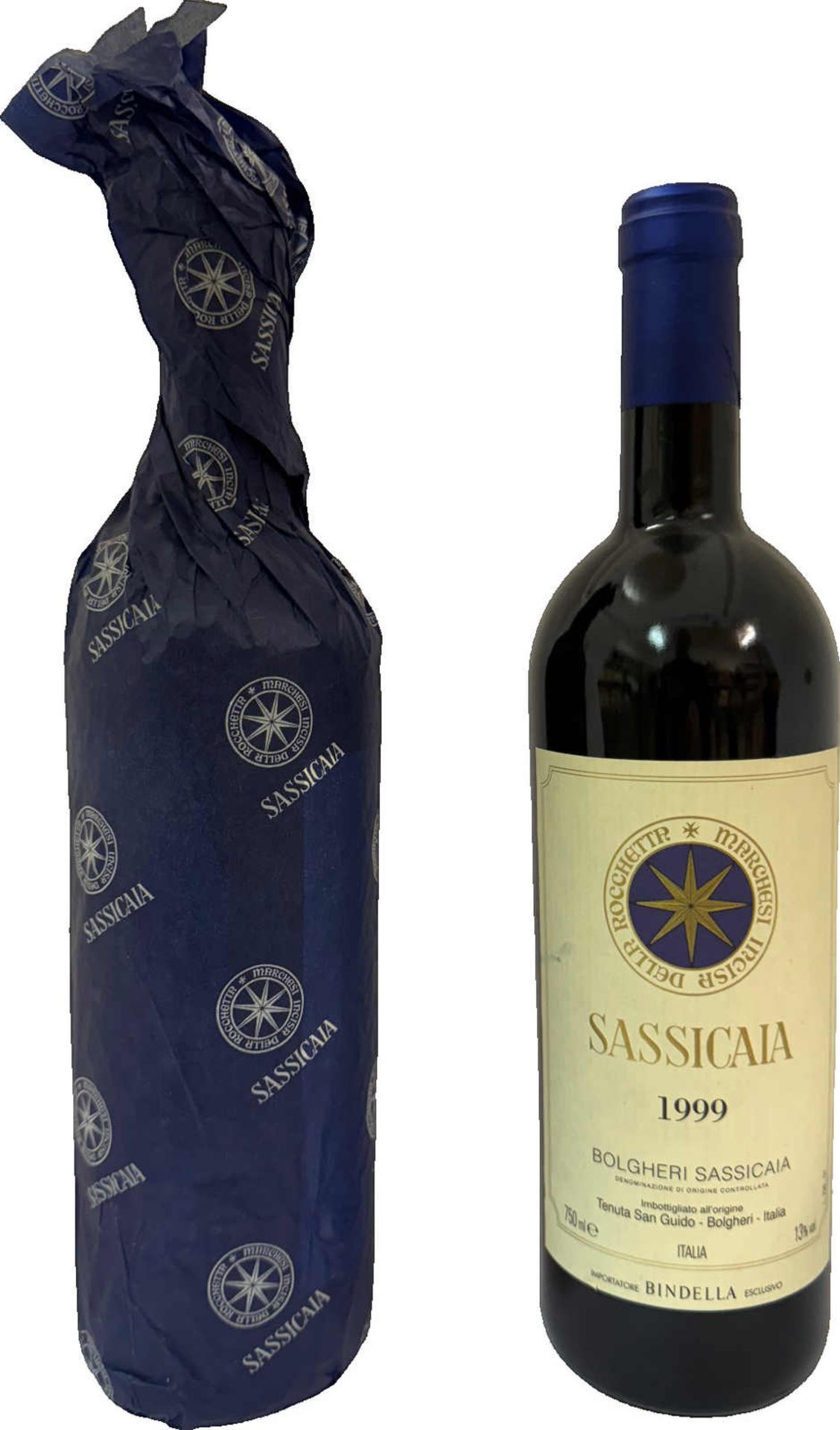 Tenuta San Guido Sassicaia, Toskana 2 Flaschen 0.75l, 1999, innerhalb des Halses (Parker 89)