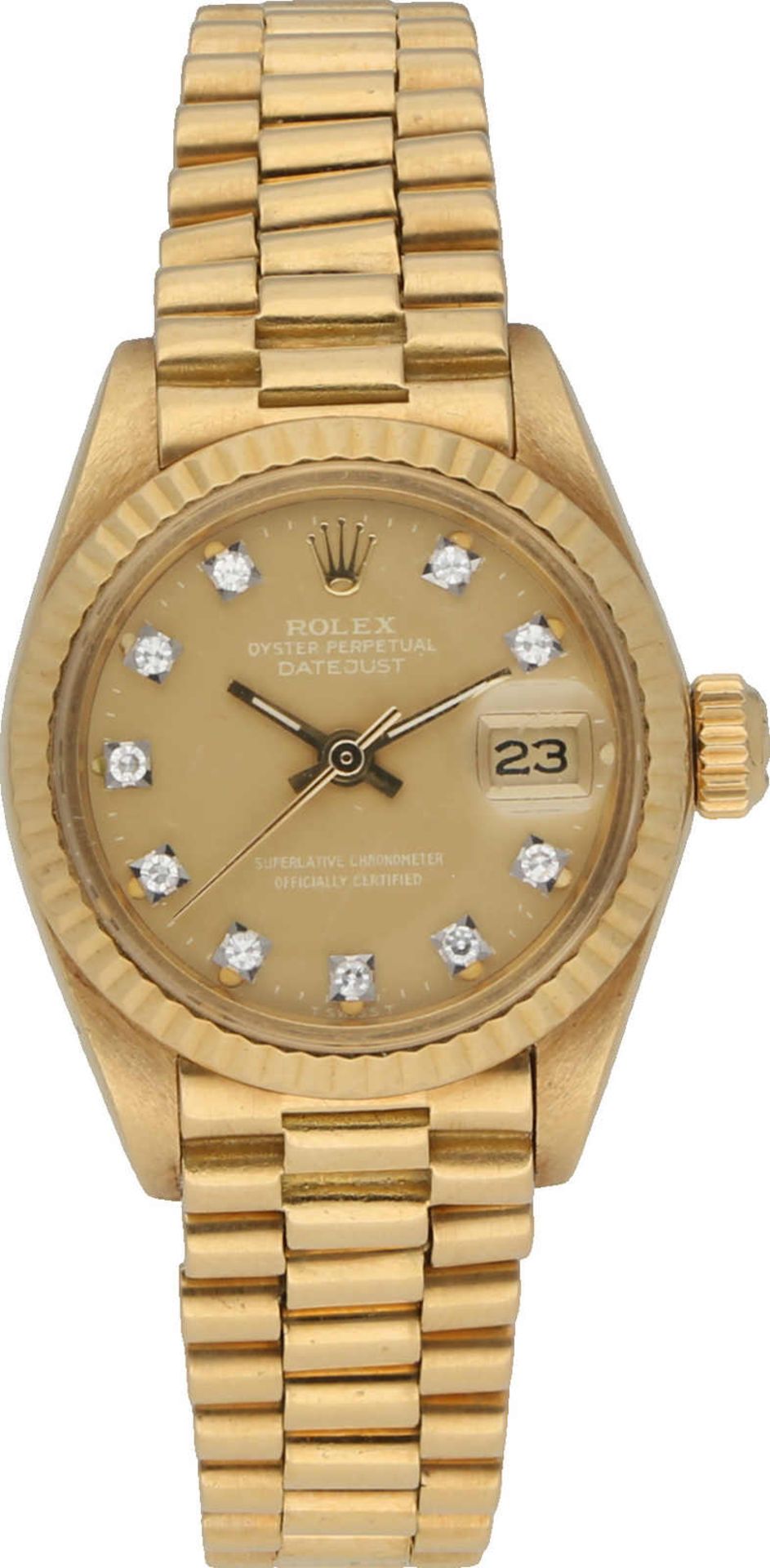 ROLEX Datejust 26, Gelbgold 18K, Referenz 69178, Herstellungsjahr 80er Jahre, Durchmesser 26 mm,