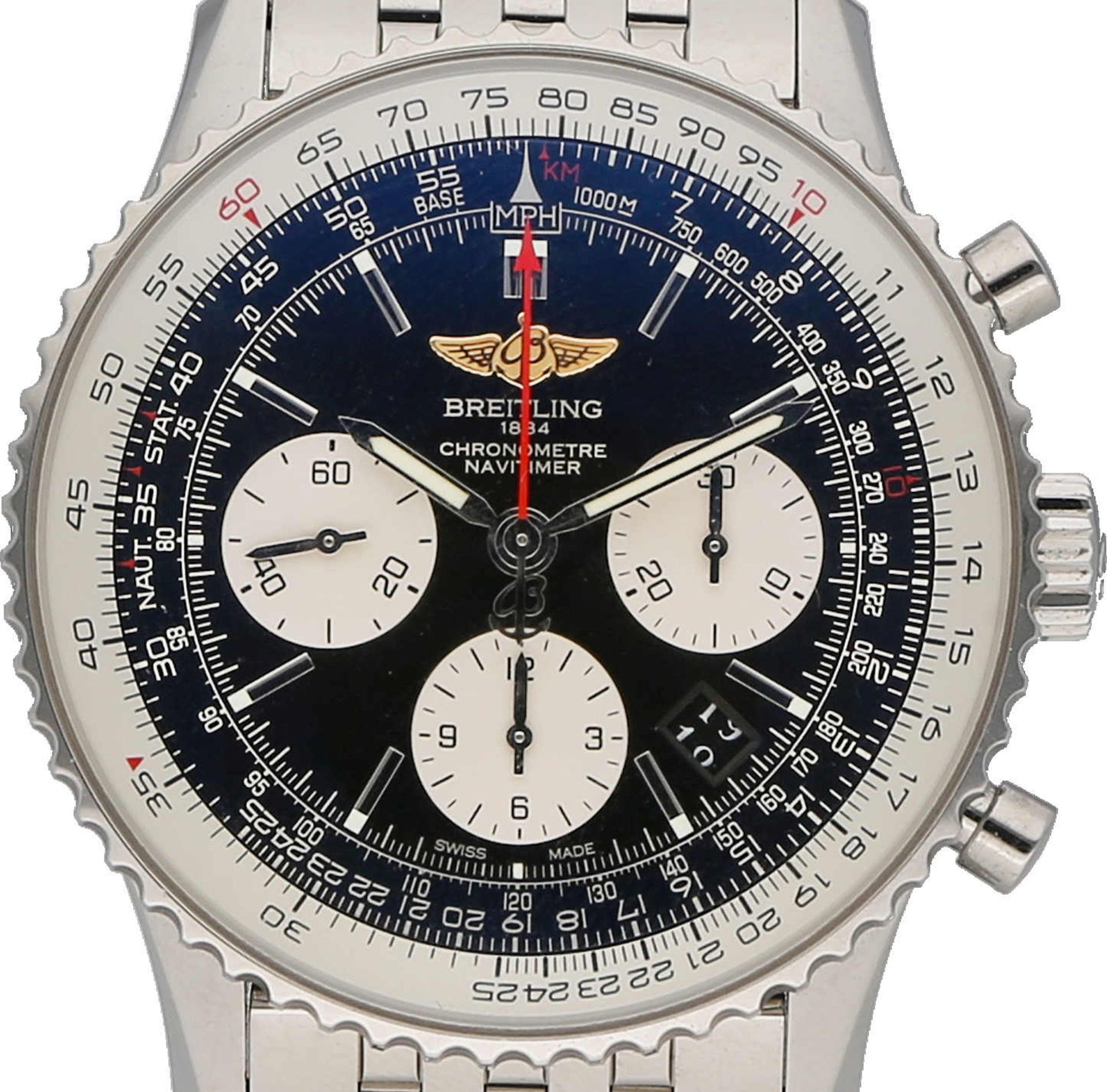 BREITLING Navitimer 01, Edelstahl, Referenz AB0120, Herstellungsjahr 2017, Durchmesser 43 mm, - Bild 2 aus 6