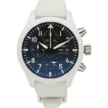 IWC Pilot Chronograph Lake Tahoe, Keramik weiss, Referenz IW389105, Herstellungsjahr 2023,