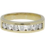 Brillant Ring Halballiance Ring in Gelbgold 18K mit 7 Brillanten von zus. ca. 0,8 ct (H/SI) in