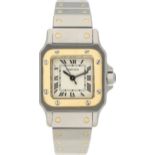 CARTIER Santos, Edelstahl/Gelbgold 18K, Herstellungsjahr 90er Jahre, Durchmesser 25x22 mm, Gehäuse