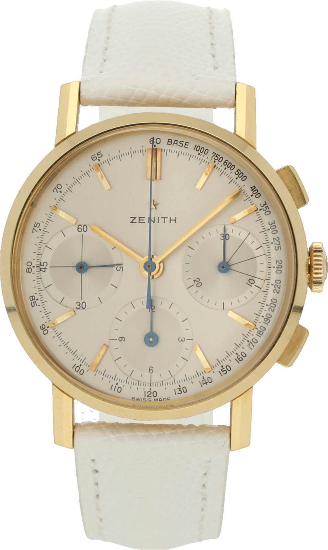 ZENITH Stellina Chronograph El Primero, Gelbgold 18K, Herstellungsjahr 60er Jahre, Durchmesser 37,