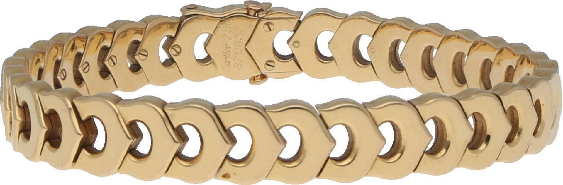 CARTIER Bracelet Cartier "C de Cartier" Bracelet in Gelbgold 18K, Länge 17,5 cm, Breite 8,3 mm, 36,2