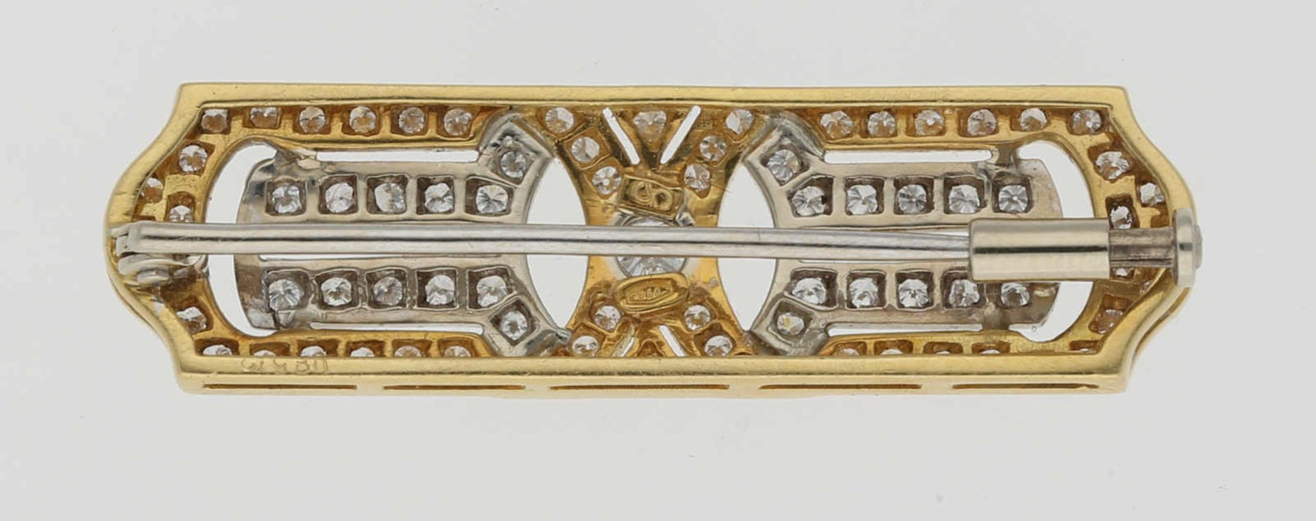 Perlen-Diamant-Schmuckset Edles Schmuckset in Gelbgold/Weissgold 18K, bestehend aus einem - Bild 3 aus 3