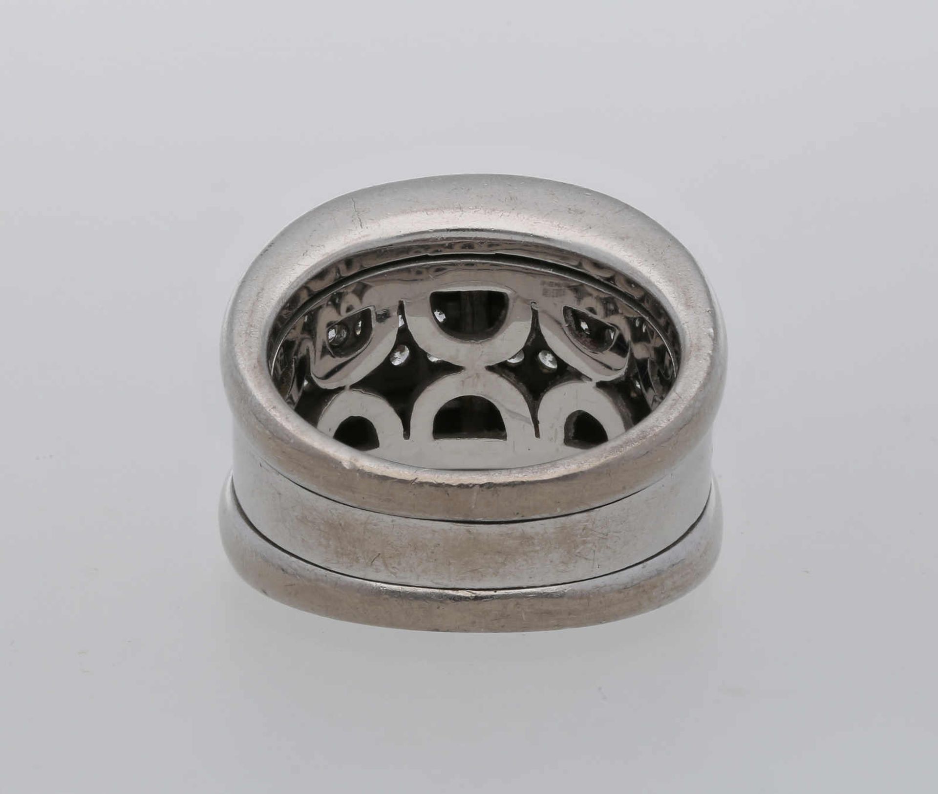 Chopard-Ring La Strada Moderner Chopard-Ring in Weissgold 18K mit 2 Reihen Brillanten von zus. ca. - Bild 3 aus 3