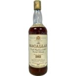 Macallan Macallan, Special Selection, 1965, Distillery Bottling, Sherry Wood, 18 Jahre, abgefüllt im