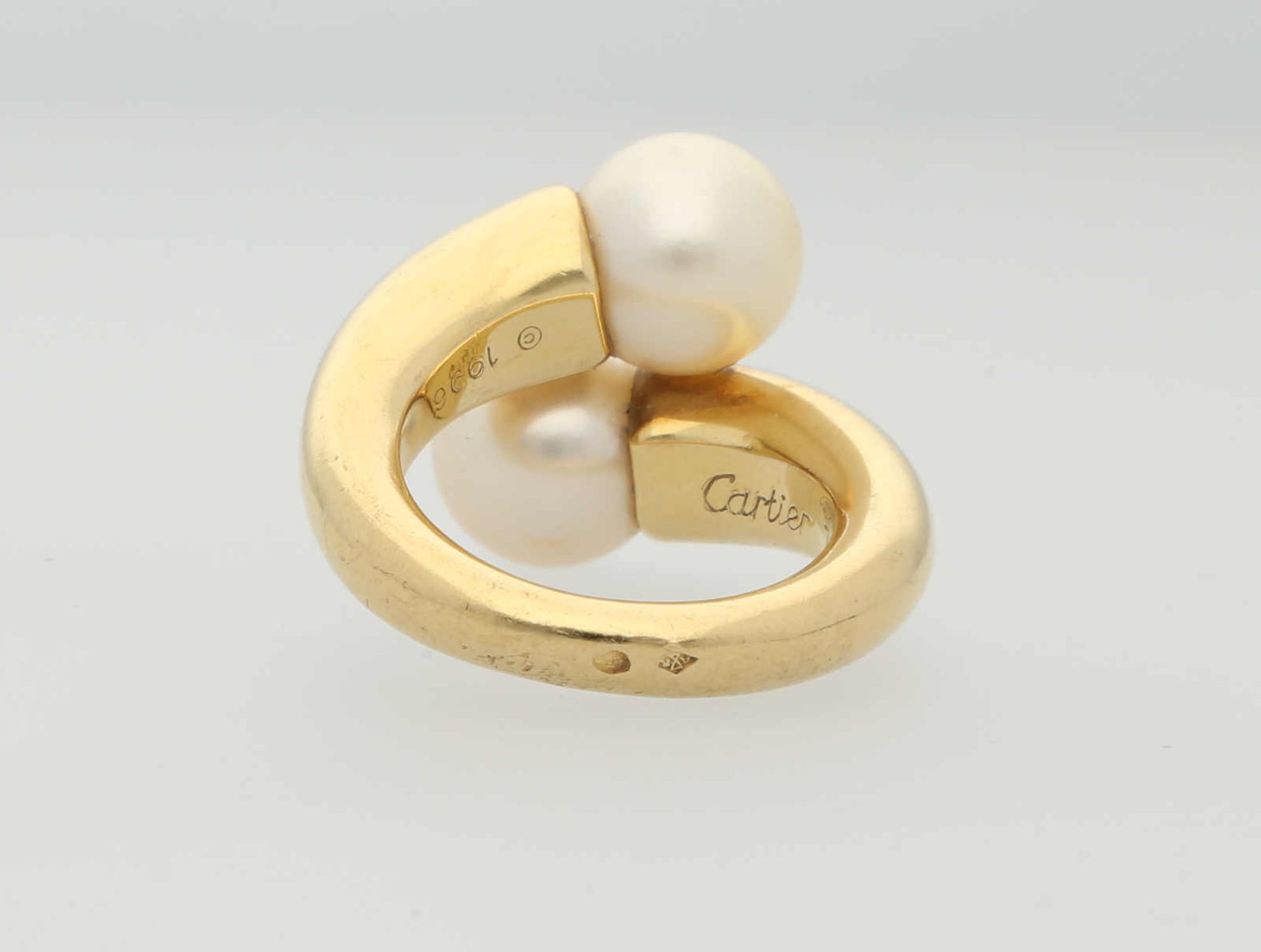 CARTIER Ring Cartier-Ring aus der "Toi et Moi" Kollektion in Gelbgold 18K mit 2 edlen Perlen mit - Bild 3 aus 4