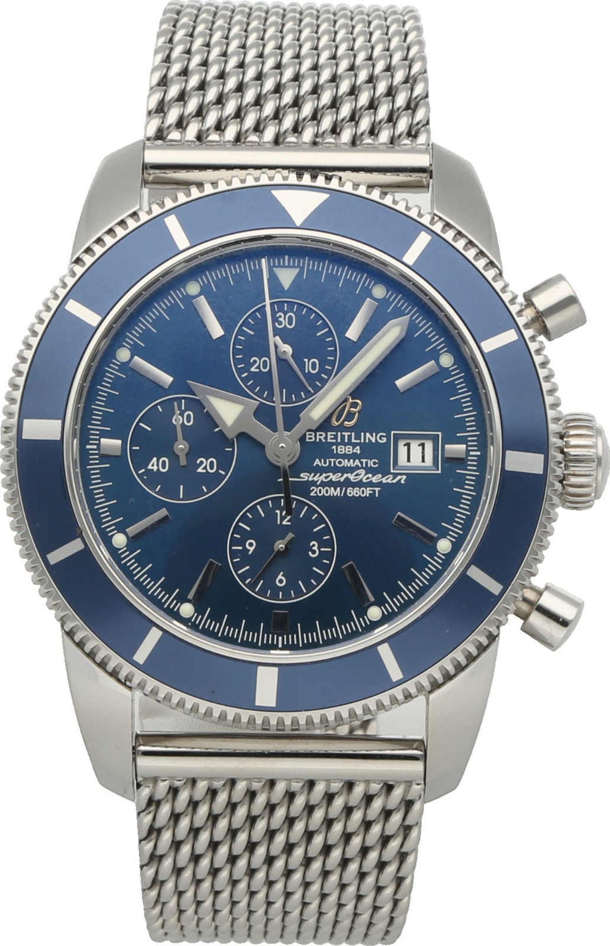 BREITLING Superocean Heritage Chronograph, Edelstahl, Referenz A1332016/C758, Herstellungsjahr 2011,