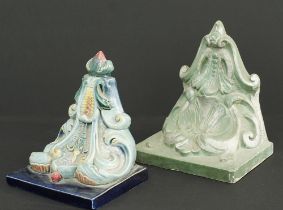 Majolica corners / bookends