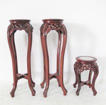 Chinese style carved wooden stands