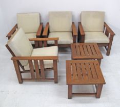 Brown Jordan Mission Teak armchairs