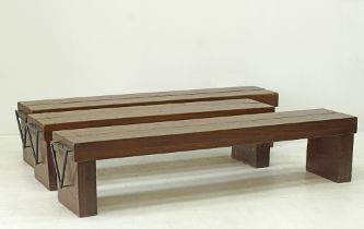 Hardwood benches