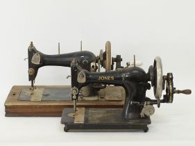 Two antique sewing machines