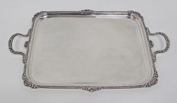 A large Sterling silver tray