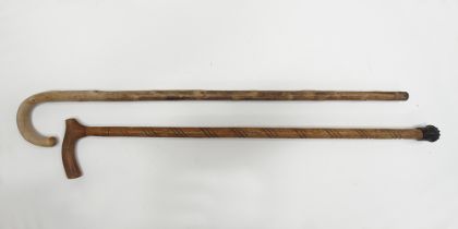 Two vintage walking sticks