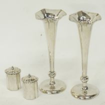 Chinese silver salt shakers