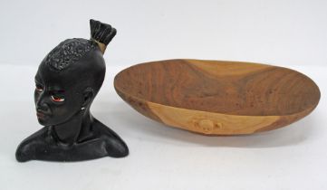 A hand carved bowl.