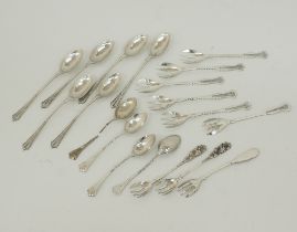 Cypriot silver sweetmeat spoons and forks