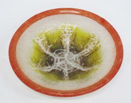 An Art glass bowl, WMF Ikora by Karl Wiedmann