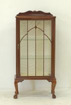 A Chippendale style mahogany display cabinet